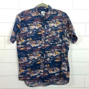 Quiksilver Mens Large Short Sleeve Shirt Pyramid